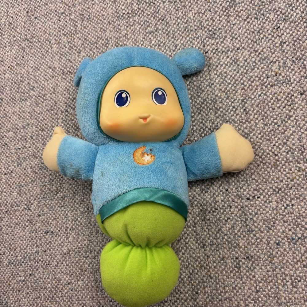 Playskool Lullaby Gloworm Blue Working Lights Music 2011 Hasbro Works Lights Up